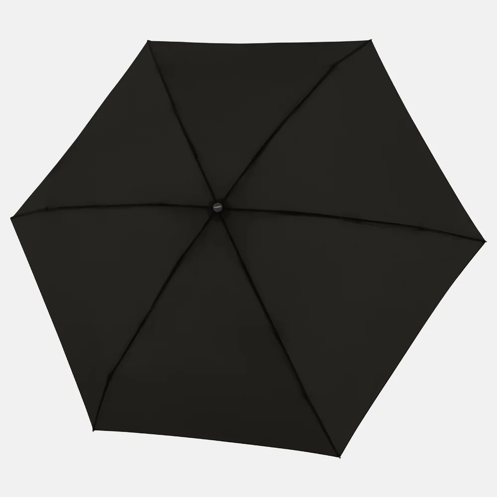 Doppler Super Mini Fiber Compact Pocket Paraplu - Extreem Licht en Klein - Simply Black